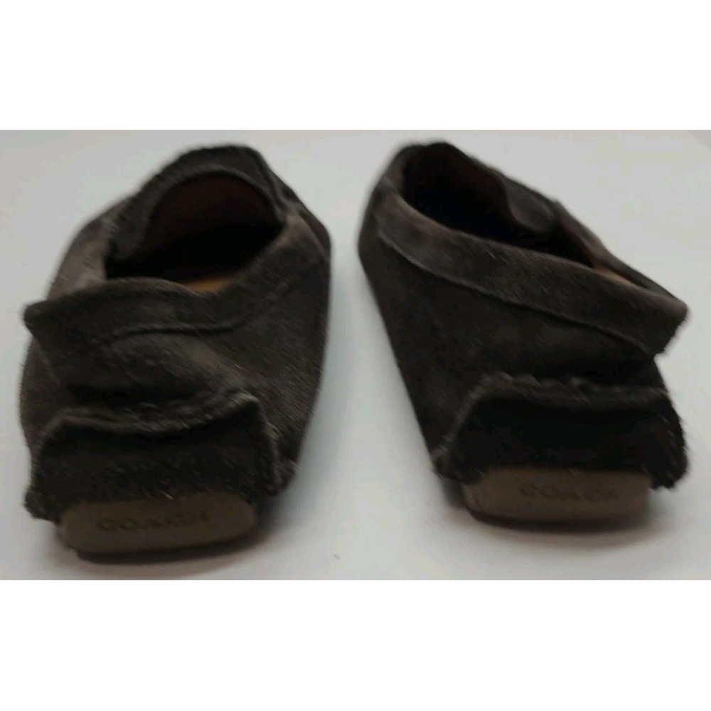 Coach Amber Brown Moccasins Coach New York Carriage Logo Size 7.5 B - Picture 3 of 11
